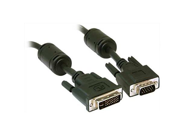 DCI DVI-A - VGA kabel XGA  2 m !TILBUD!! DVI til VGA analog kabel. Lik VE013-A